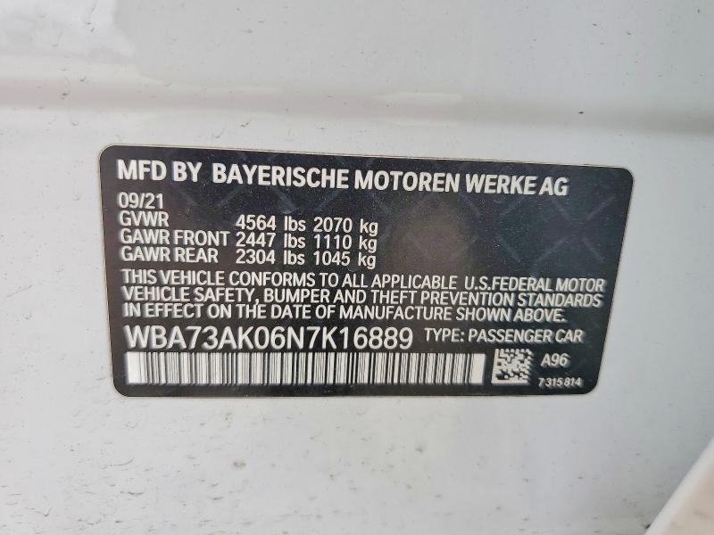 Aukcja sprzedaży 2022 Bmw 228xi, vin: WBA73AK06N7K16889, numer aukcji: 51259336