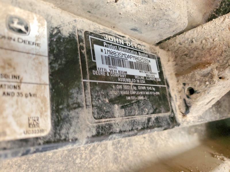 50622466 :رقم المزاد ، 1M0835MDAPM062593 vin ، 2023 John Deere Xuv 835m مزاد بيع