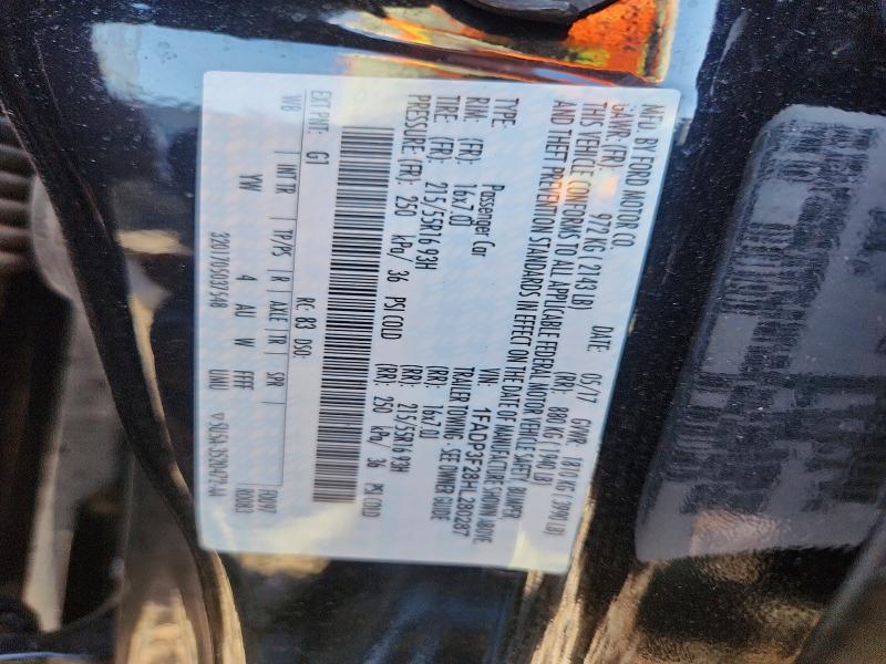 2017 Ford Focus მანქანა იყიდება აუქციონზე, vin: 1FADP3F28HL280287, აუქციონის ნომერი: 50747746