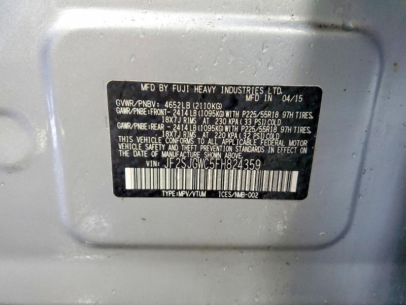 Aukcja sprzedaży 2015 Subaru Forester, vin: JF2SJGWC5FH824359, numer aukcji: 49741866