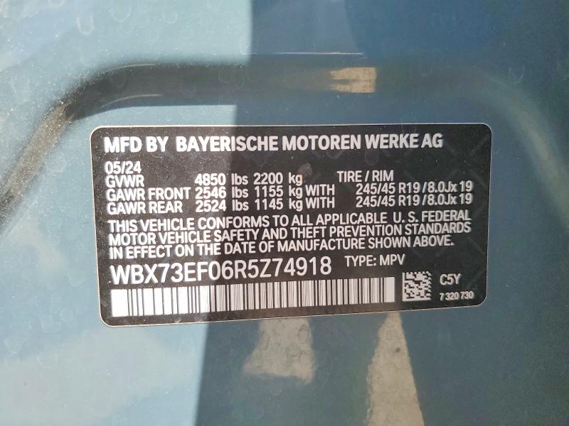 Aukcja sprzedaży 2024 Bmw X1, vin: WBX73EF06R5Z74918, numer aukcji: 49730366