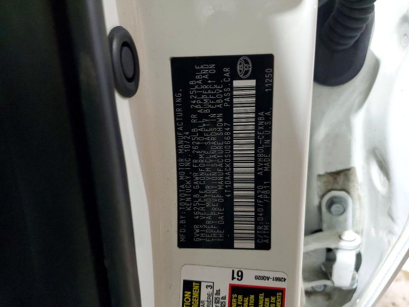 Aukcja sprzedaży 2025 Toyota Camry, vin: 4T1DAACK0SU066847, numer aukcji: 48511876