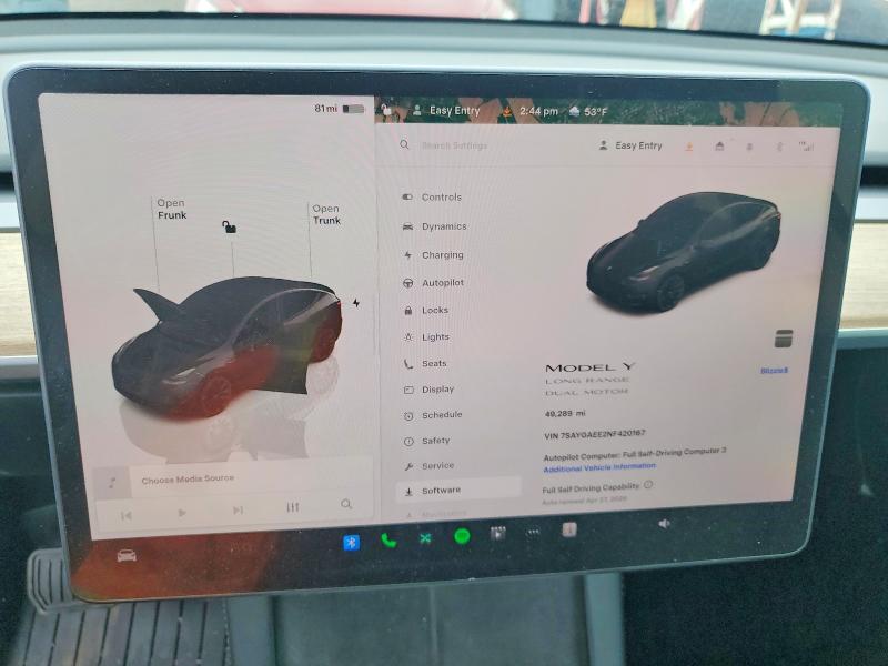 Aukcja sprzedaży 2022 Tesla Model Y, vin: 7SAYGAEE2NF420167, numer aukcji: 48163206