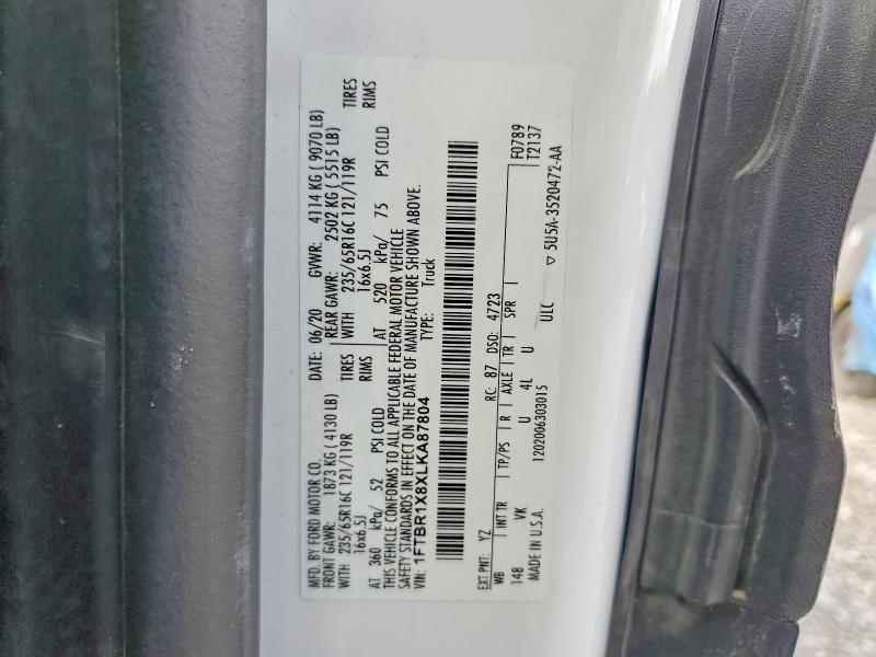 Aukcja sprzedaży 2020 Ford Transit, vin: 1FTBR1X8XLKA87804, numer aukcji: 51248376