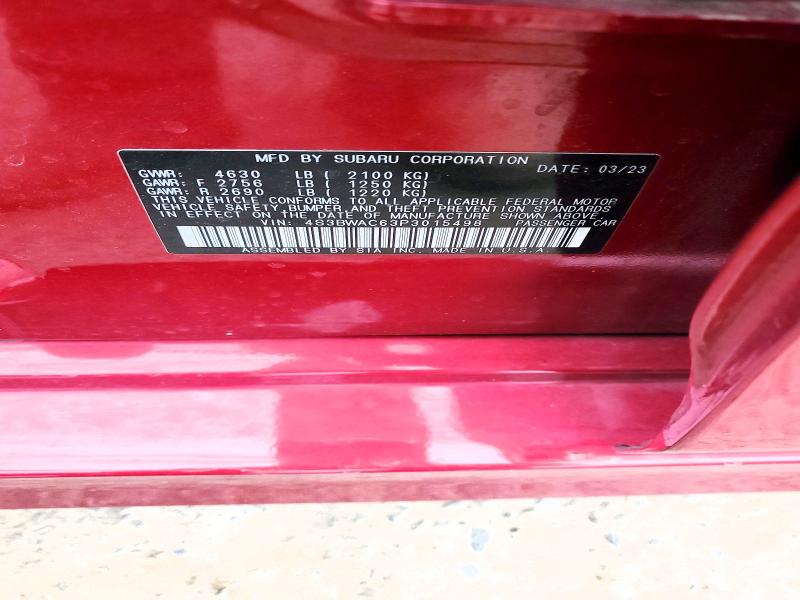 Продаж на аукціоні авто 2023 Subaru Legacy, vin: 4S3BWAC63P3015498, номер лоту: 51571336