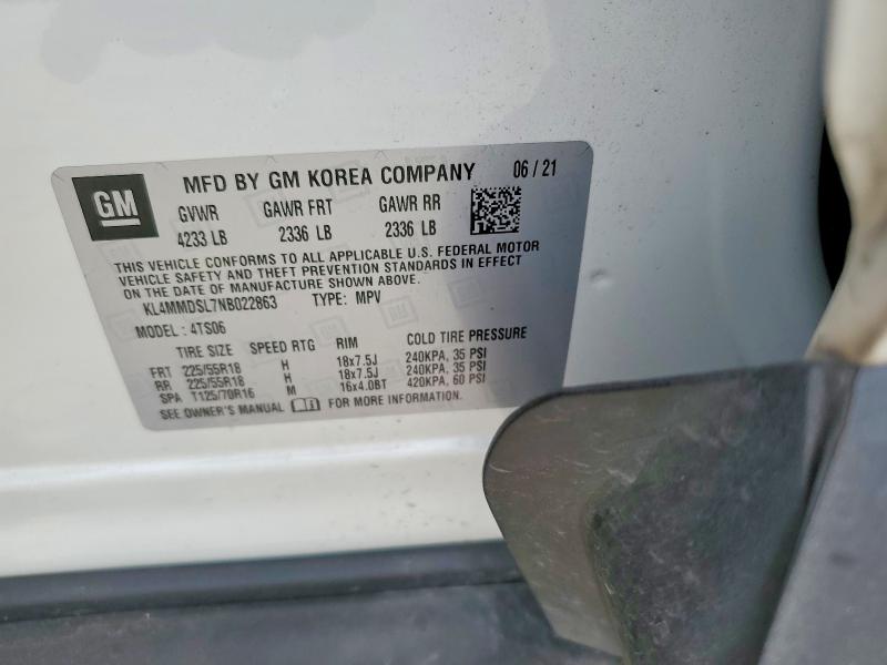 Aukcja sprzedaży 2022 Buick Encore Gx, vin: KL4MMDSL7NB022863, numer aukcji: 51792426
