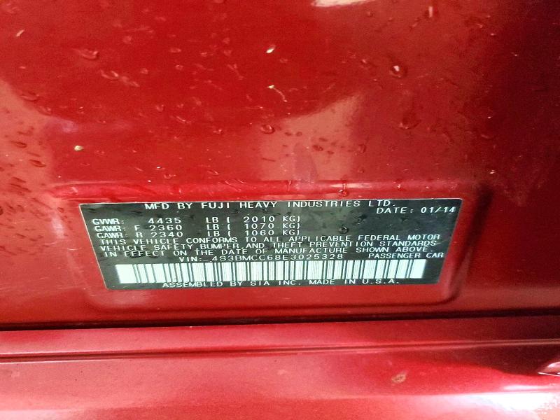 Aukcja sprzedaży 2014 Subaru Legacy, vin: 4S3BMCC68E3025328, numer aukcji: 50300506