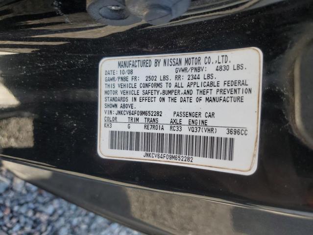 50090026 :رقم المزاد ، JNKCV64F09M652282 vin ، 2009 Infiniti G37 Coupe مزاد بيع