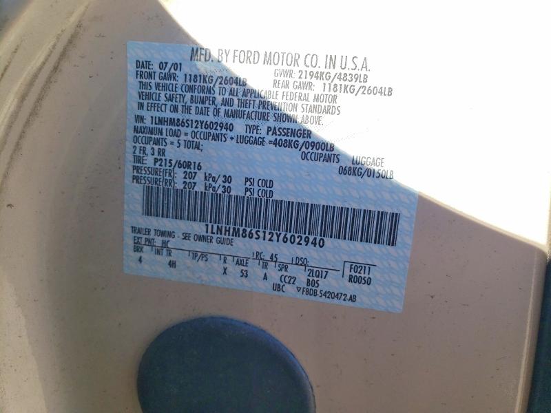 Продажа на аукционе авто 2002 Lincoln Ls, vin: 1LNHM86S12Y602940, номер лота: 49311536