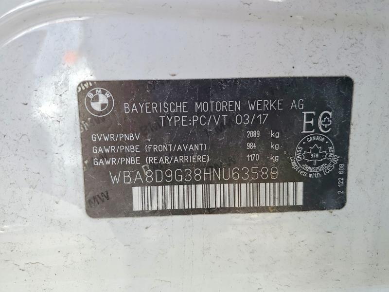 Продаж на аукціоні авто 2017 Bmw 330, vin: WBA8D9G38HNU63589, номер лоту: 49448216