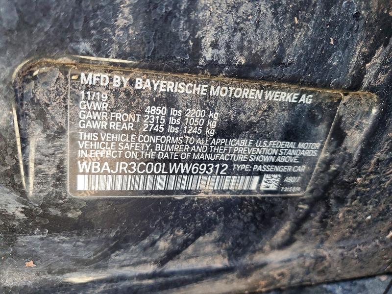 Продаж на аукціоні авто 2020 Bmw 530, vin: WBAJR3C00LWW69312, номер лоту: 50922846