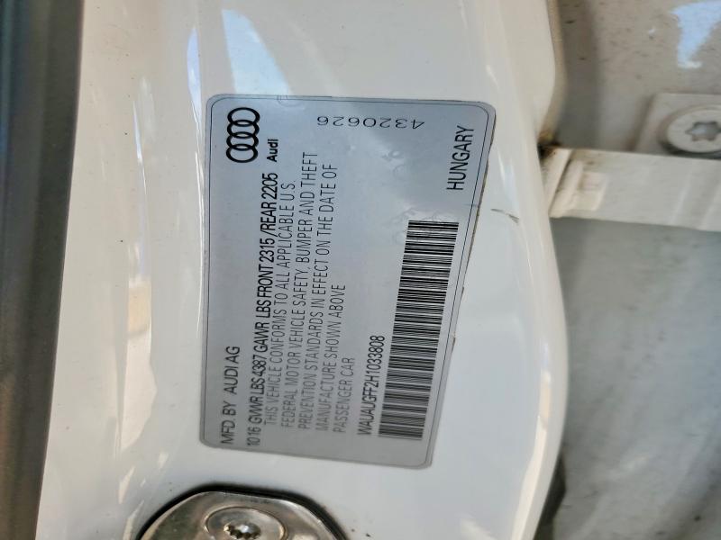 Продаж на аукціоні авто 2017 Audi A3, vin: WAUAUGFF2H1033808, номер лоту: 52128386