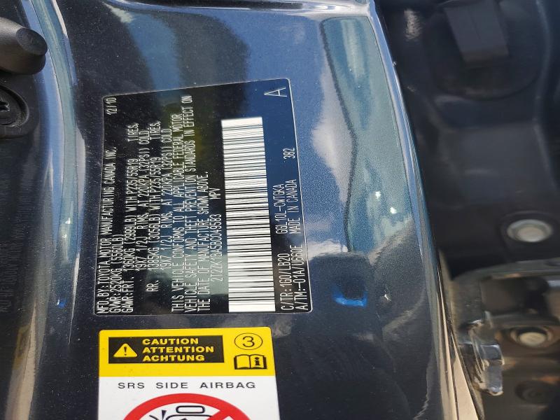 48322606 :رقم المزاد ، 2T2ZK1BA5BC049583 vin ، 2011 Lexus Rx 350 مزاد بيع