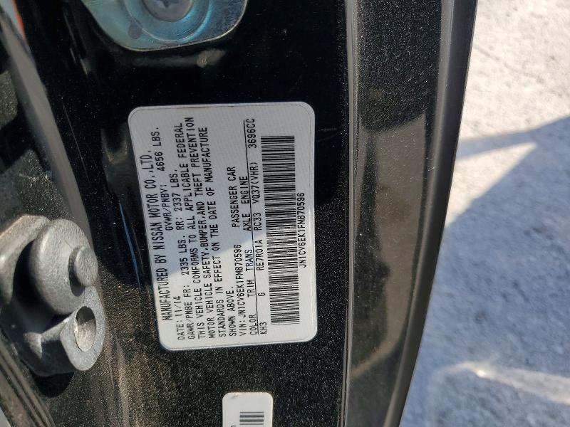 Aukcja sprzedaży 2015 Infiniti Q60, vin: JN1CV6EK1FM870596, numer aukcji: 50430816