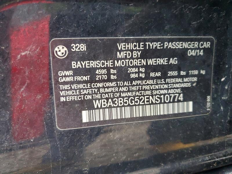 Aukcja sprzedaży 2014 Bmw 328, vin: WBA3B5G52ENS10774, numer aukcji: 52028666
