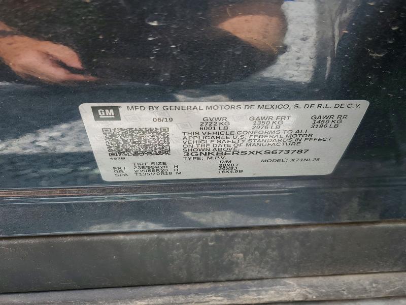 Aukcja sprzedaży 2019 Chevrolet Blazer, vin: 3GNKBERSXKS673787, numer aukcji: 47830576