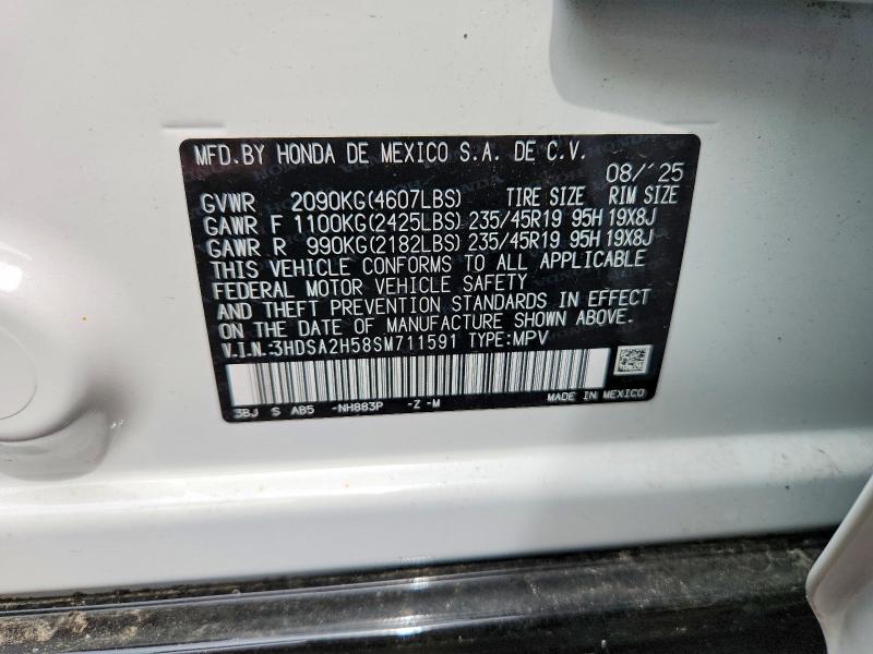 2025 Acura Adx მანქანა იყიდება აუქციონზე, vin: 3HDSA2H58SM711591, აუქციონის ნომერი: 51951936