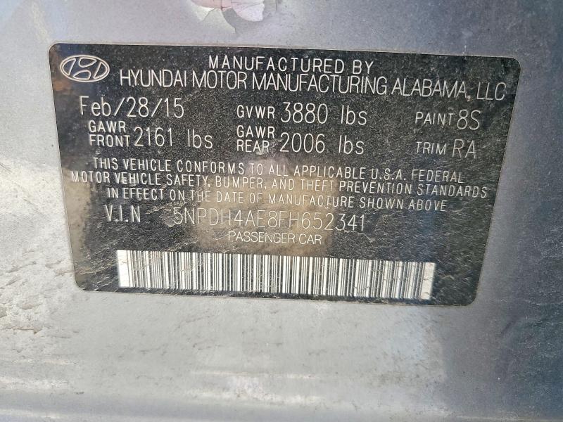 2015 Hyundai Elantra მანქანა იყიდება აუქციონზე, vin: 5NPDH4AE8FH652341, აუქციონის ნომერი: 50113456