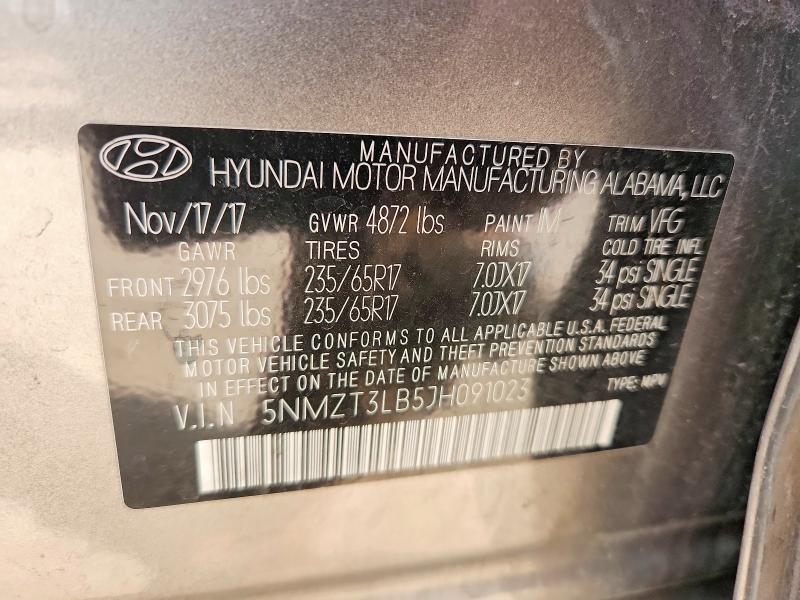 Aukcja sprzedaży 2018 Hyundai Santa Fe Sport, vin: 5NMZT3LB5JH091023, numer aukcji: 50676606