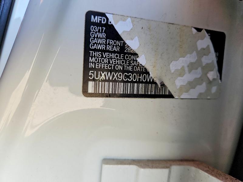 Aukcja sprzedaży 2017 Bmw X3, vin: 5UXWX9C30H0W67872, numer aukcji: 49558236