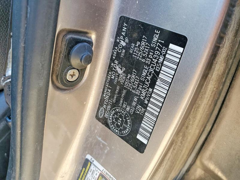 48514336 :رقم المزاد ، KM8JUCAC3CU439771 vin ، 2012 Hyundai Tucson مزاد بيع