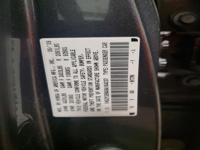 Продаж на аукціоні авто 2009 Honda Accord, vin: 1HGCP26849A164037, номер лоту: 49010006