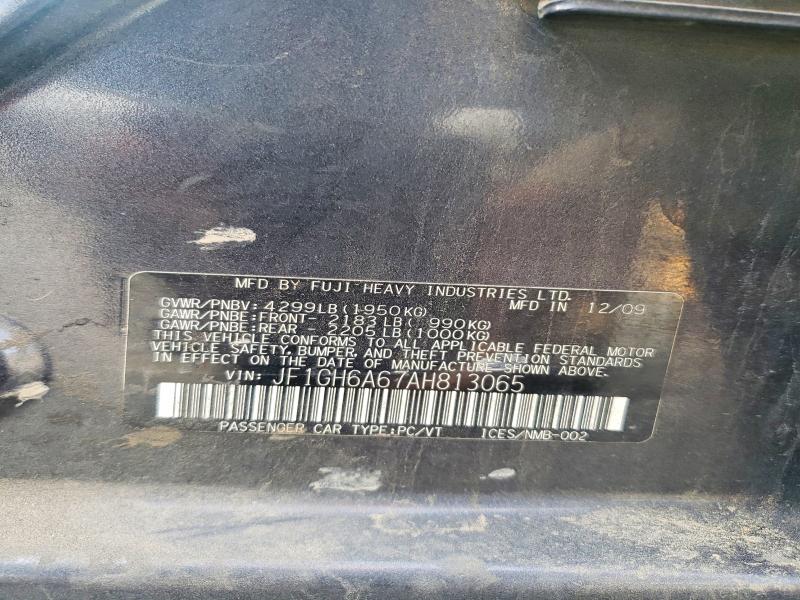 Продаж на аукціоні авто 2010 Subaru Impreza, vin: JF1GH6A67AH813065, номер лоту: 48852706