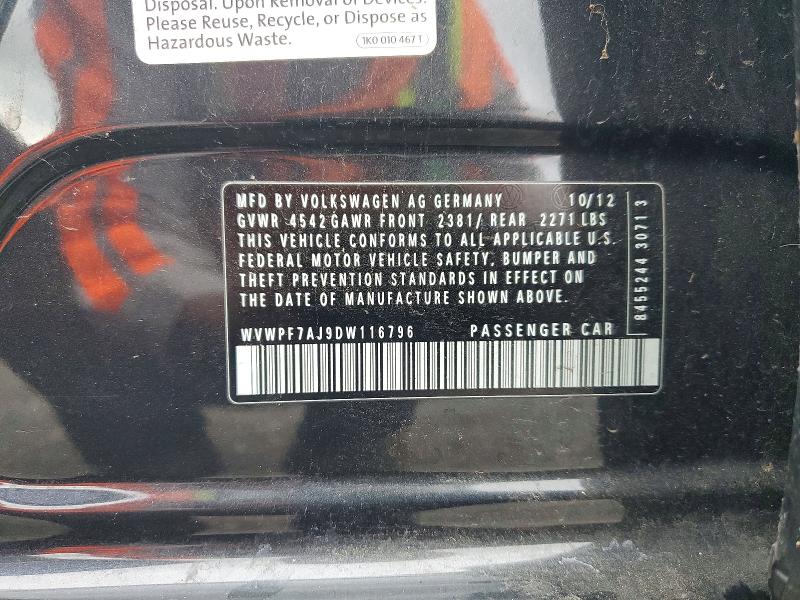 48642776 :رقم المزاد ، WVWPF7AJ9DW116796 vin ، 2013 Volkswagen Golf R مزاد بيع