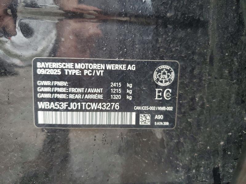 Продажа на аукционе авто 2026 Bmw 530, vin: WBA53FJ01TCW43276, номер лота: 49898326