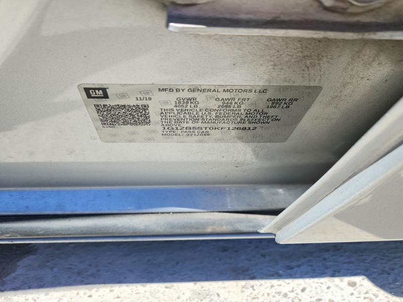 48958356 :رقم المزاد ، 1G1ZB5ST0KF126812 vin ، 2019 Chevrolet Malibu مزاد بيع