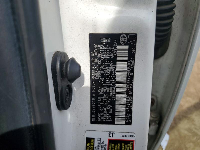 2010 Toyota Corolla მანქანა იყიდება აუქციონზე, vin: 2T1BU4EE7AC423724, აუქციონის ნომერი: 49746346