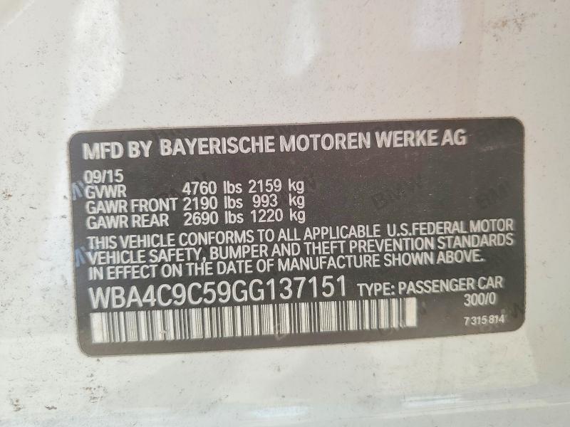 Aukcja sprzedaży 2016 Bmw 428, vin: WBA4C9C59GG137151, numer aukcji: 49605646