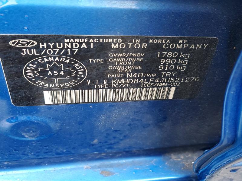 Aukcja sprzedaży 2018 Hyundai Elantra, vin: KMHD84LF4JU521276, numer aukcji: 48741426