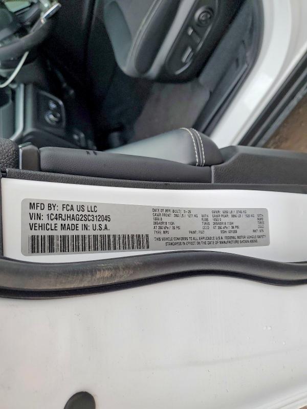 Продаж на аукціоні авто 2025 Jeep Grand Cherokee, vin: 1C4RJHAG2SC312045, номер лоту: 48734516