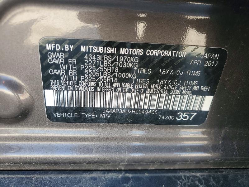 Aukcja sprzedaży 2017 Mitsubishi Outlander Sport, vin: JA4AP3AUXHZ049405, numer aukcji: 51995516