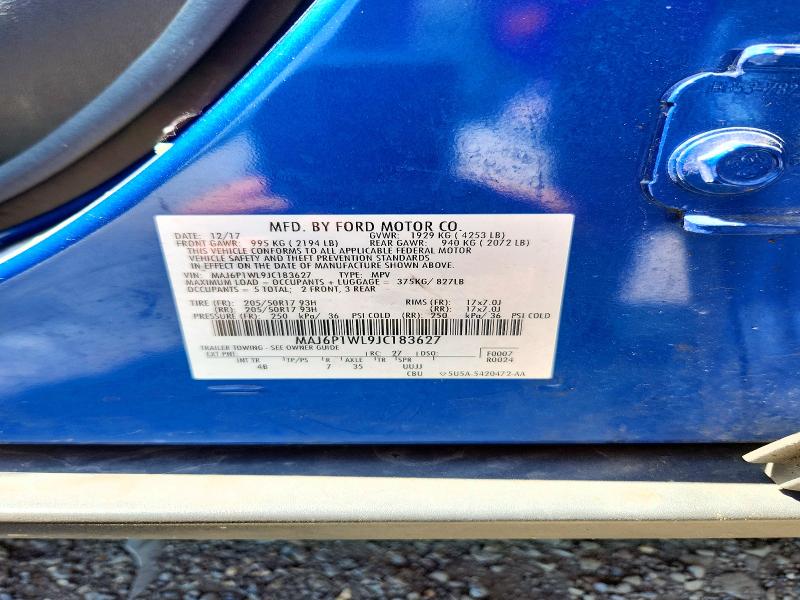 Продажа на аукционе авто 2018 Ford Ecosport, vin: MAJ6P1WL9JC183627, номер лота: 49873016