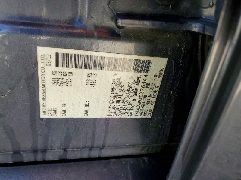Продажа на аукционе авто 2012 Nissan Altima, vin: 1N4AL2APXCC236344, номер лота: 49388686