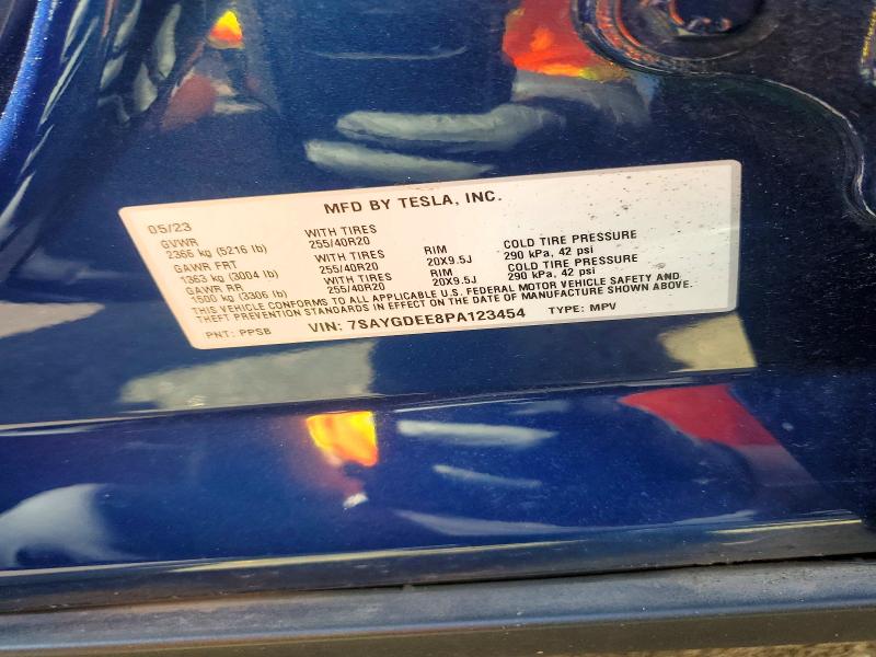 2023 Tesla Model Y მანქანა იყიდება აუქციონზე, vin: 7SAYGDEE8PA123454, აუქციონის ნომერი: 51337436