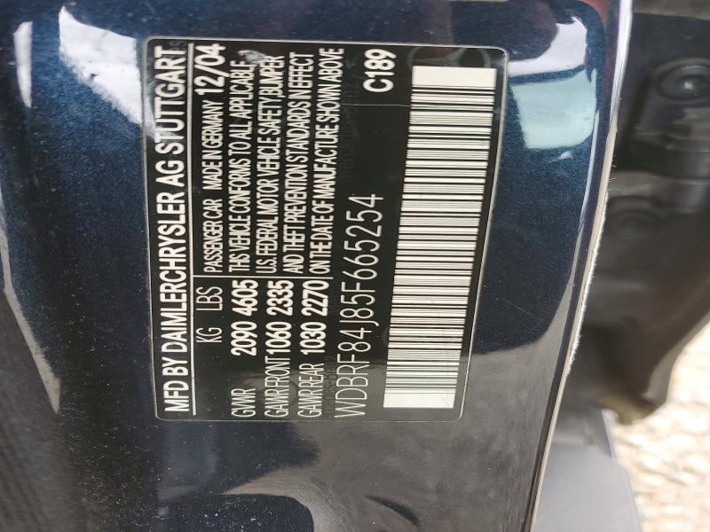 Aukcja sprzedaży 2005 Mercedes-benz C, vin: WDBRF84J85F665254, numer aukcji: 50972476