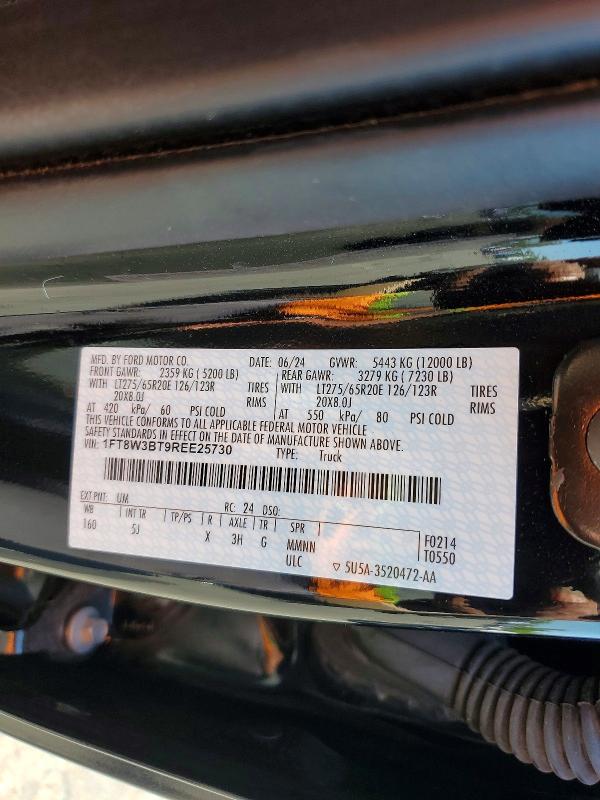 Продаж на аукціоні авто 2024 Ford F350, vin: 1FT8W3BT9REE25730, номер лоту: 49710306