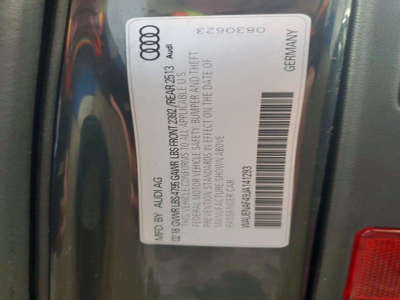 Продаж на аукціоні авто 2018 Audi A4, vin: WAUENAF49JA141293, номер лоту: 48259936