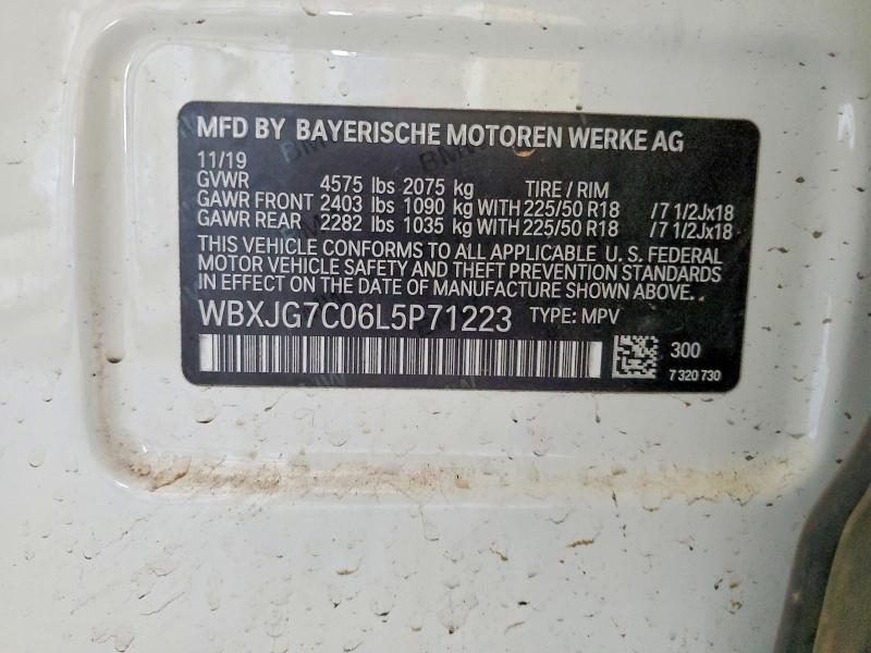 2020 Bmw X1 მანქანა იყიდება აუქციონზე, vin: WBXJG7C06L5P71223, აუქციონის ნომერი: 48657826