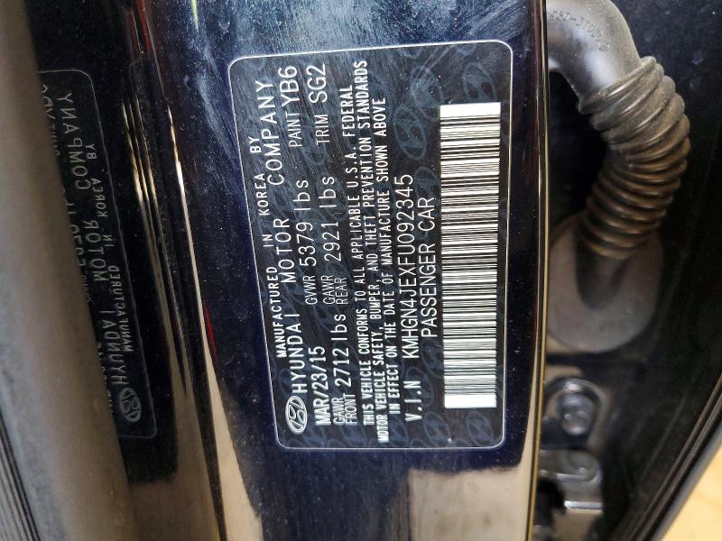 Продажа на аукционе авто 2015 Hyundai Genesis, vin: KMHGN4JEXFU092345, номер лота: 49860646
