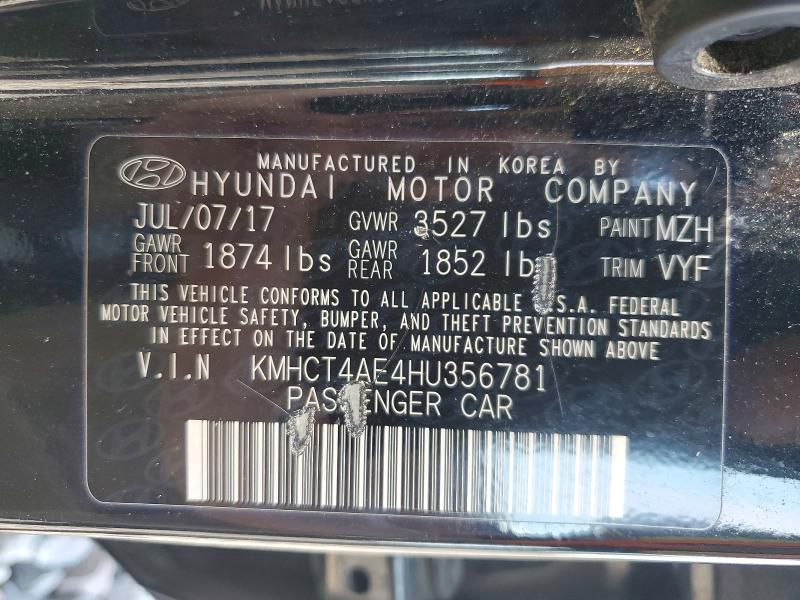 Продаж на аукціоні авто 2017 Hyundai Accent, vin: KMHCT4AE4HU356781, номер лоту: 50552676