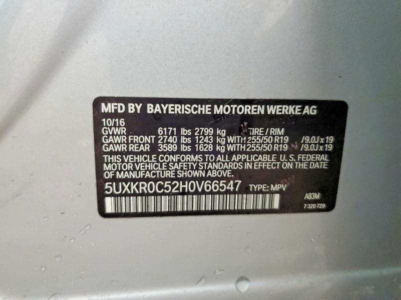 Aukcja sprzedaży 2017 Bmw X5, vin: 5UXKR0C52H0V66547, numer aukcji: 48586376