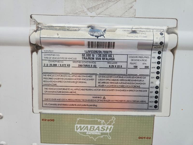 Продаж на аукціоні авто 2013 Wabash Rfalhsa, vin: 1JJV532B2DL765875, номер лоту: 49649606