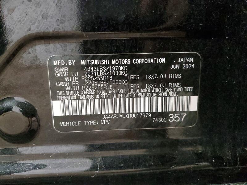Aukcja sprzedaży 2024 Mitsubishi Outlander Sport, vin: JA4ARUAUXRU017679, numer aukcji: 48919706