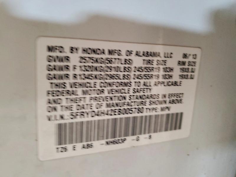 48518326 :رقم المزاد ، 5FRYD4H42EB005780 vin ، 2014 Acura Mdx مزاد بيع