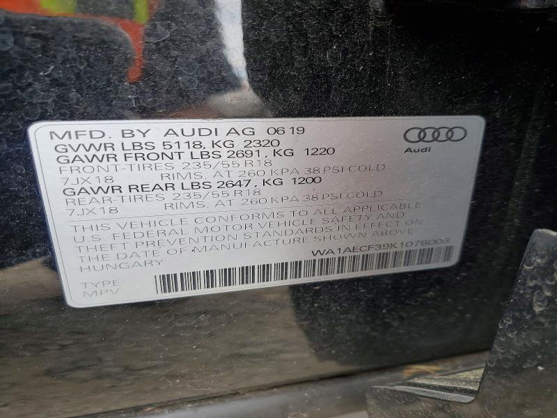 Продажа на аукционе авто 2019 Audi Q3, vin: WA1AECF39K1078003, номер лота: 50340866