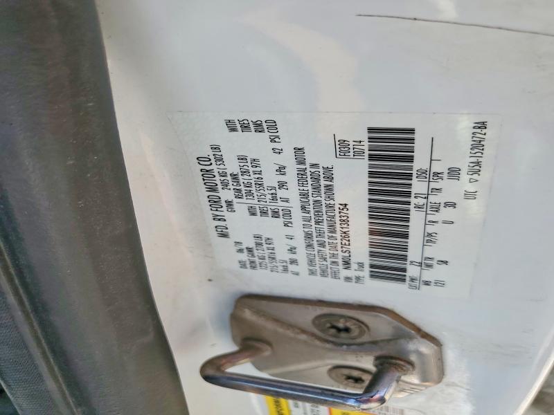 2019 Ford Transit Connect მანქანა იყიდება აუქციონზე, vin: NM0LS7E26K1383754, აუქციონის ნომერი: 55424036